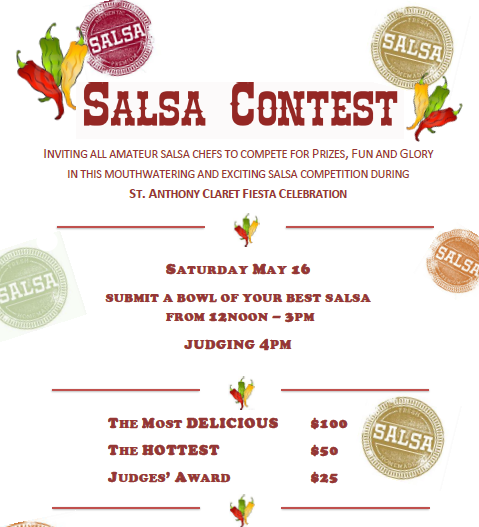 Announcement for salsa recipe contest